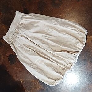 Cream midi bubble skirt